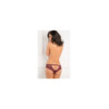 Tanga sexy bordeaux ajouré sur les fesses 